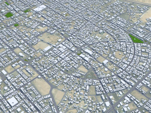 Al Qurayyat city Saudi Arabia 30km 3D-Modell