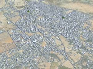 Al Qurayyat city Saudi Arabia 30km 3D-Modell