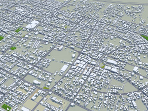 Al Qurayyat city Saudi Arabia 30km 3D-Modell