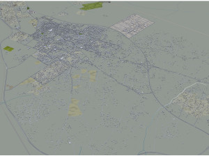 Al Qurayyat city Saudi Arabia 30km 3D-Modell