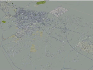 Al Qurayyat city Saudi Arabia 30km 3D Model