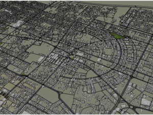 Al Qurayyat city Saudi Arabia 30km 3D-Modell