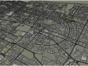 Al Qurayyat city Saudi Arabia 30km 3D Model