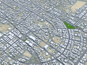 Al Qurayyat city Saudi Arabia 30km 3D-Modell