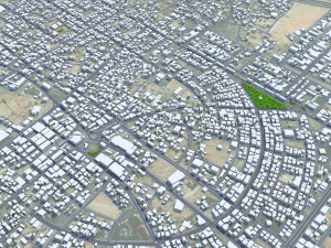 Al Qurayyat city Saudi Arabia 30km 3D Model