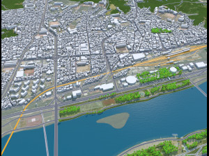 Andong South Korea 30km 3Dモデル
