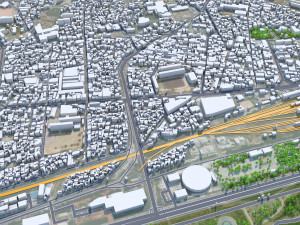 Andong South Korea 30km 3Dモデル