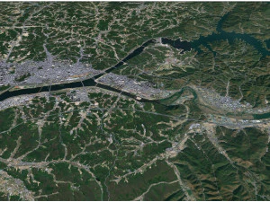 Andong South Korea 30km 3D Model