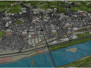 Andong South Korea 30km 3D Model