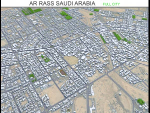 Ar Rass 도시 사우디 아라비아 35km 3D 모델