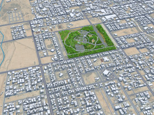 Ar Rass city Saudi Arabia 35km Modelo 3D