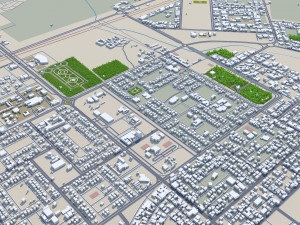 Ar Rass city Saudi Arabia 35km Modelo 3D