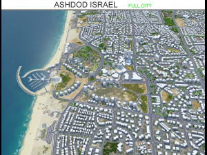 Ashdod city Israel 20km Model 3D