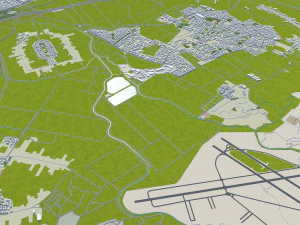 Ashdod city Israel 20km 3D Model