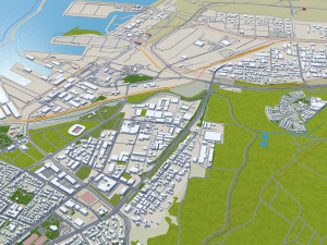 Ashdod city Israel 20km 3D मॉडल