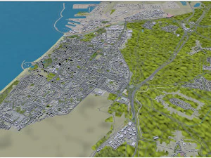 Ashdod city Israel 20km 3D Model