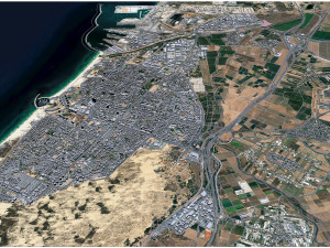 Ashdod city Israel 20km 3D मॉडल