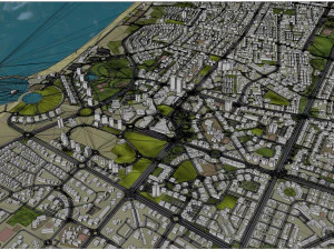 Ashdod city Israel 20km 3D Model