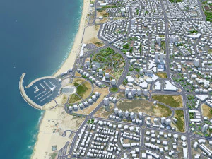 Ashdod city Israel 20km 3D Model