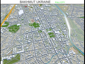 Bakhmut city Ukraine 25km 3D मॉडल