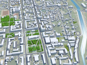 Bakhmut city Ukraine 25km Modelo 3D