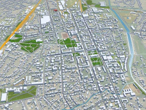 Citt&agrave; di Bakhmut Ucraina 25 km Modello 3D