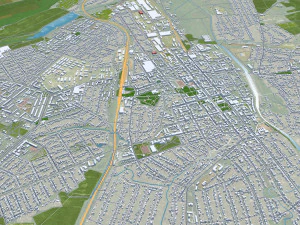 Citt&agrave; di Bakhmut Ucraina 25 km Modello 3D