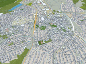 Citt&agrave; di Bakhmut Ucraina 25 km Modello 3D