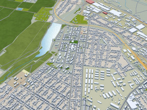 Bakhmut city Ukraine 25km Modelo 3D