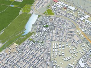 Citt&agrave; di Bakhmut Ucraina 25 km Modello 3D