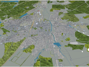 Bakhmut city Ukraine 25km Modelo 3D