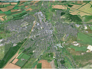Citt&agrave; di Bakhmut Ucraina 25 km Modello 3D