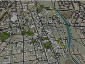 Citt&agrave; di Bakhmut Ucraina 25 km Modello 3D