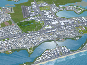 Barra da Tijuca city Brazil 25km 3D Model