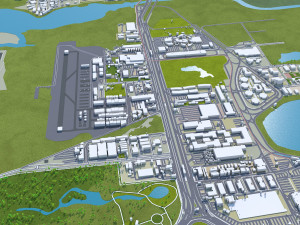 Barra da Tijuca city Brazil 25km 3D Model