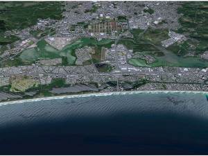 Barra da Tijuca city Brazil 25km 3D Model