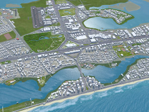 Barra da Tijuca city Brazil 25km 3D Model