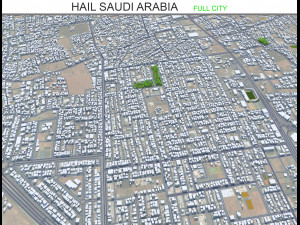 Hail city Saudi Arabia 55km 3D Model