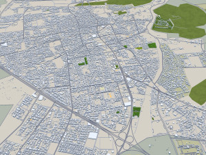 Hail city Saudi Arabia 55km Modelo 3D