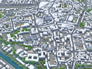 Hildesheim city Germany 30km 3D 모델