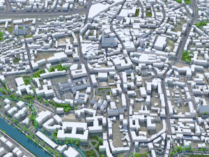Hildesheim city Germany 30km 3D Model