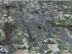 Hildesheim city Germany 30km 3D 모델