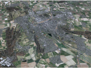 Hildesheim city Germany 30km 3D Model