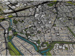Hildesheim city Germany 30km 3D 모델
