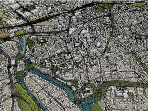 Hildesheim city Germany 30km 3D Model