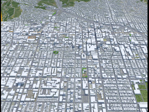 Hollywood Los Angeles city California USA 15km 3D Model