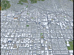 Hollywood Los Angeles citt&agrave; California USA 15 km Modello 3D