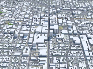 Hollywood Los Angeles citt&agrave; California USA 15 km Modello 3D