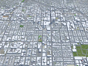 Hollywood Los Angeles citt&agrave; California USA 15 km Modello 3D