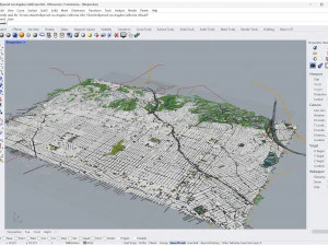 Hollywood Los Angeles citt&agrave; California USA 15 km Modello 3D
